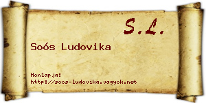 Soós Ludovika névjegykártya